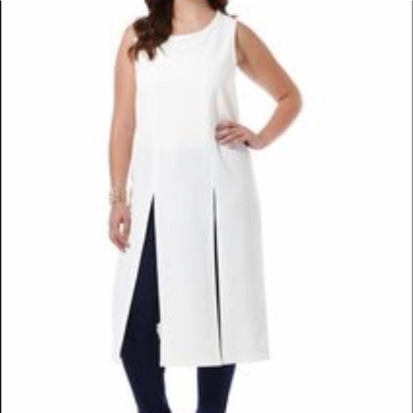 Harper & Liv Tops - HARPER & LIV - Sleeveless Double Split Tunic